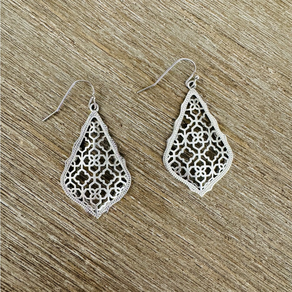 Kendra Scott Addie Filigree Drop Earrings.